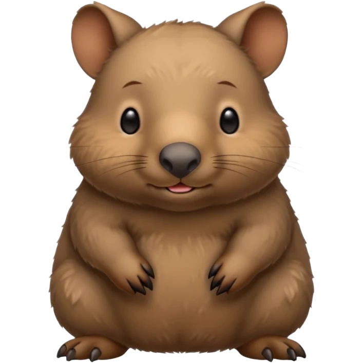 Hairy-nosed wombat emoji
