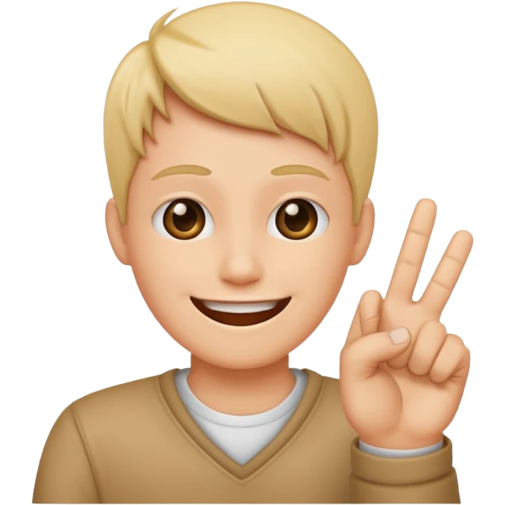 smile with middle fingers sticking up emoji