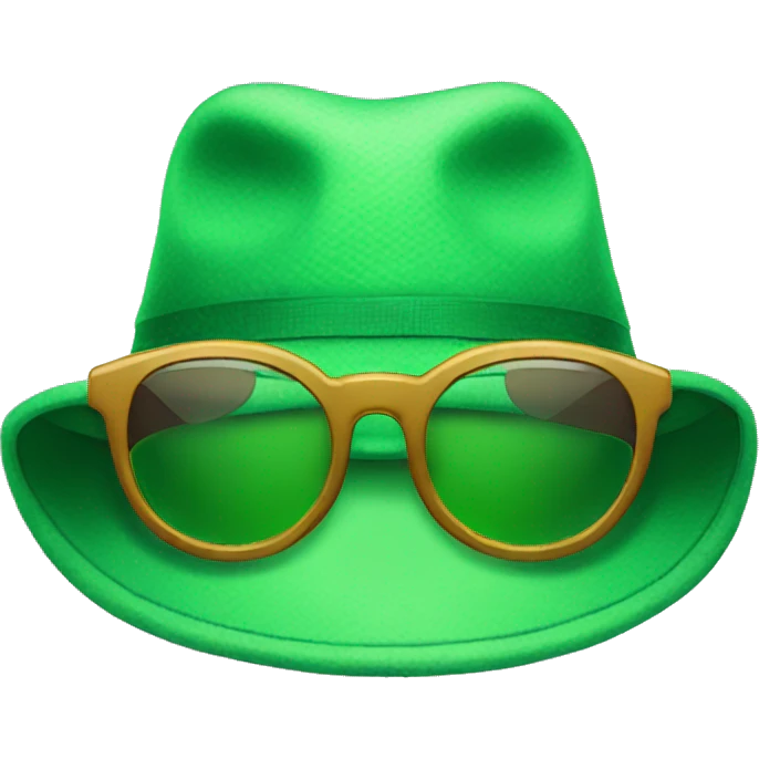 green hat with glasse emoji
