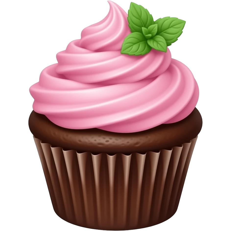 Cupcake with pink icing emoji