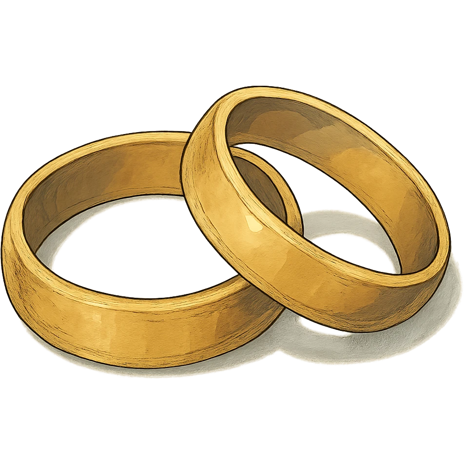 ghibli style wedding rings emoji