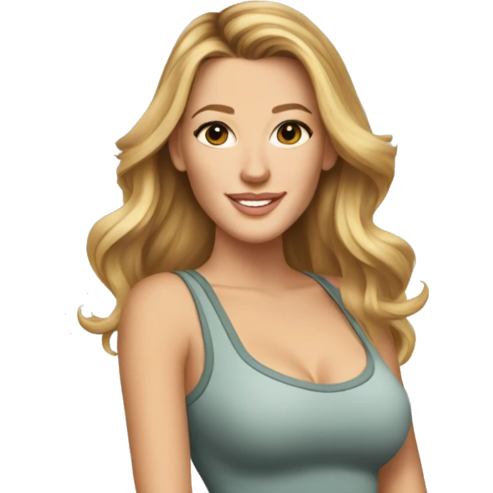 blake lively cartoon wearing tank top emoji