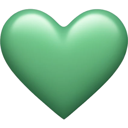 Sage green heart emoji