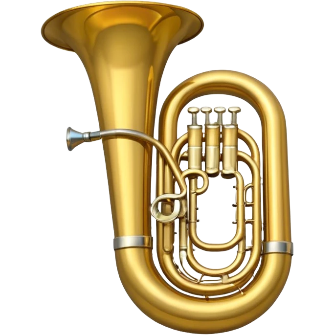tuba with a shiny gold finish emoji