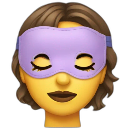 girl with sleeping mask emoji