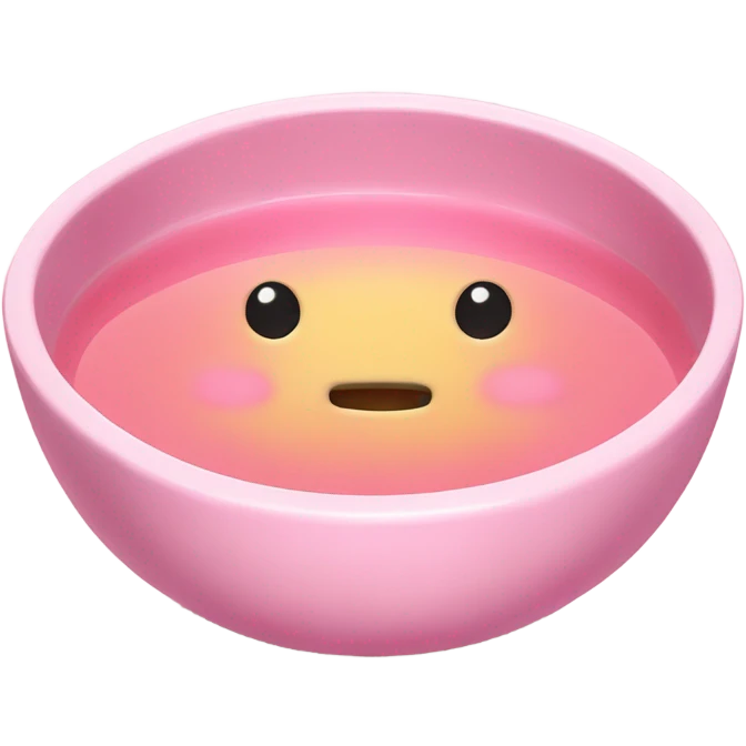 Cute soup pink bowl  emoji