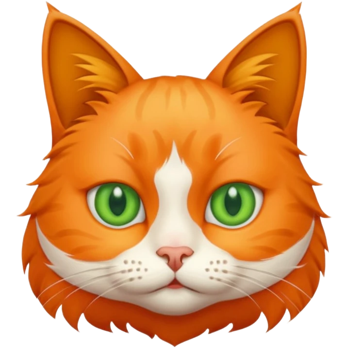 A cat with annoying face emoji