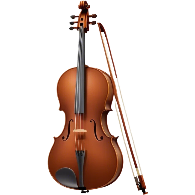 Cinematic Realistic Cello, deep brown polished wood, elegant f-holes curving gracefully, warm golden lighting creating depth, bow gently resting on the strings, glowing with the rich resonance of classical artistry. emoji