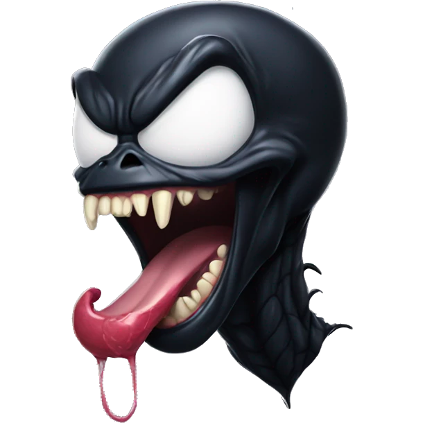 Venom with tongue  emoji