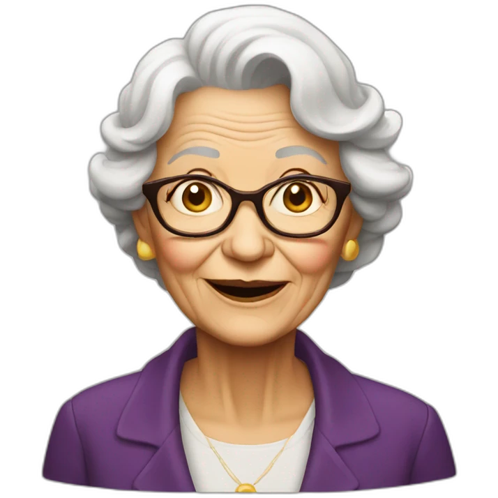 Old cool lady emoji