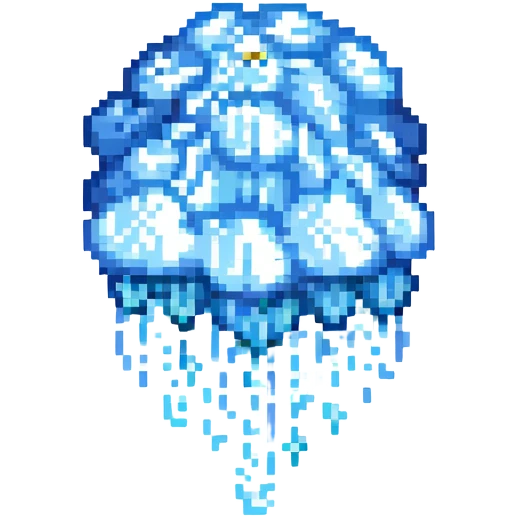 Cloud with rain emoji