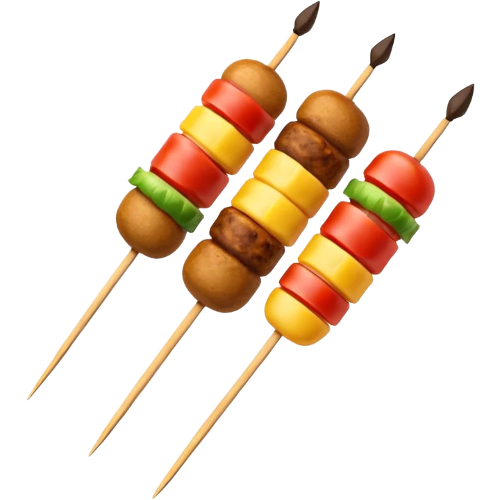 kebab, classic emoji style, bright colors, simple emoji
