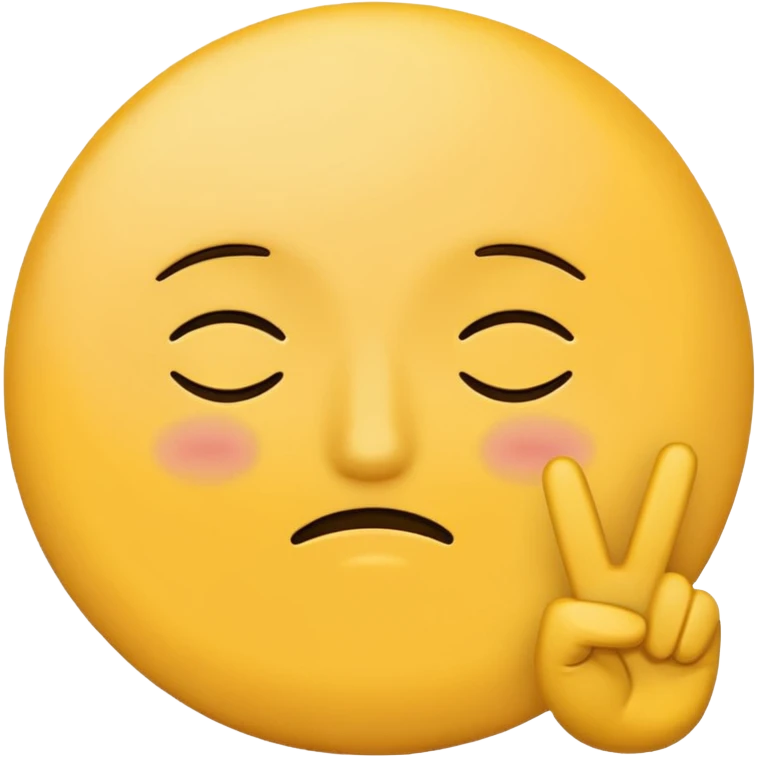 sad emoji with peace sign and sleeping sign emoji