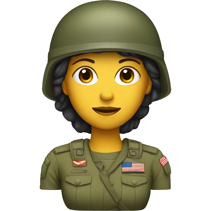 woman with military helmet emoji