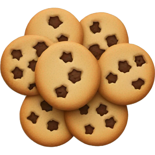 Plate with cookies emoji