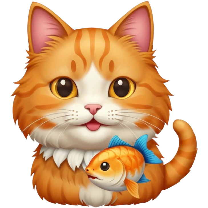 cat with fishy treat emoji