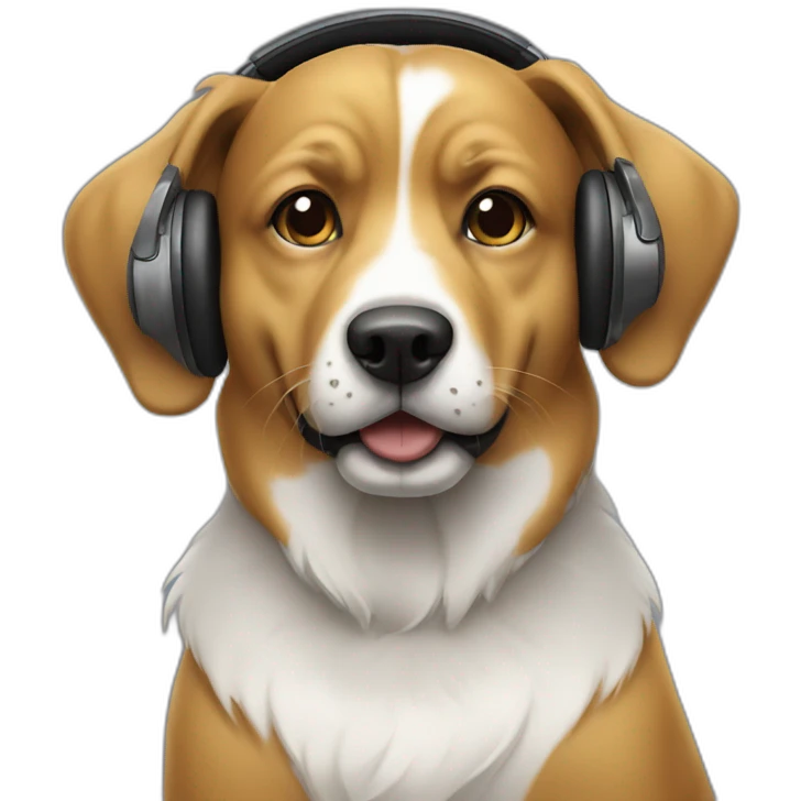 Dj dog. emoji