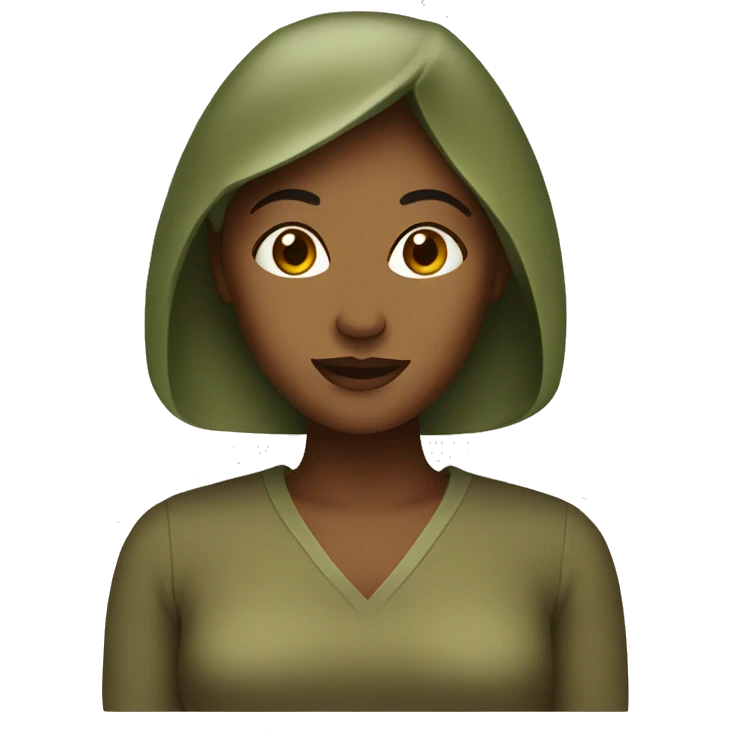 Woman as an olive emoji