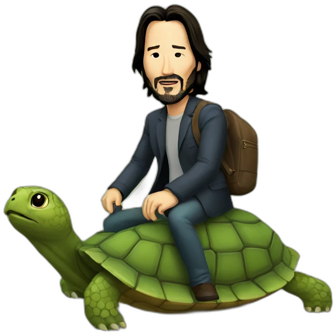 keanu-reeves-riding-turtle emoji