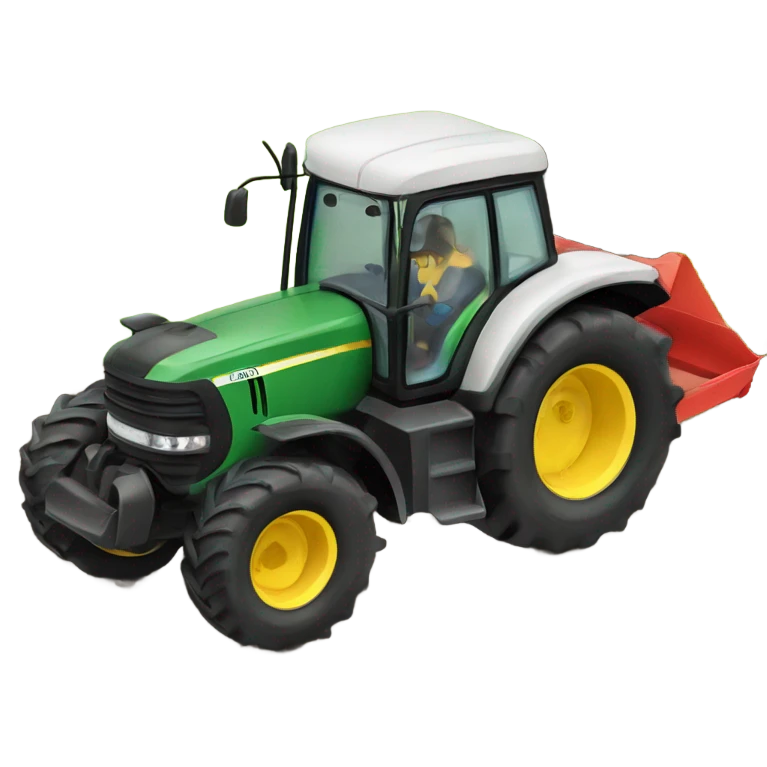 a tractor scooping up manure emoji
