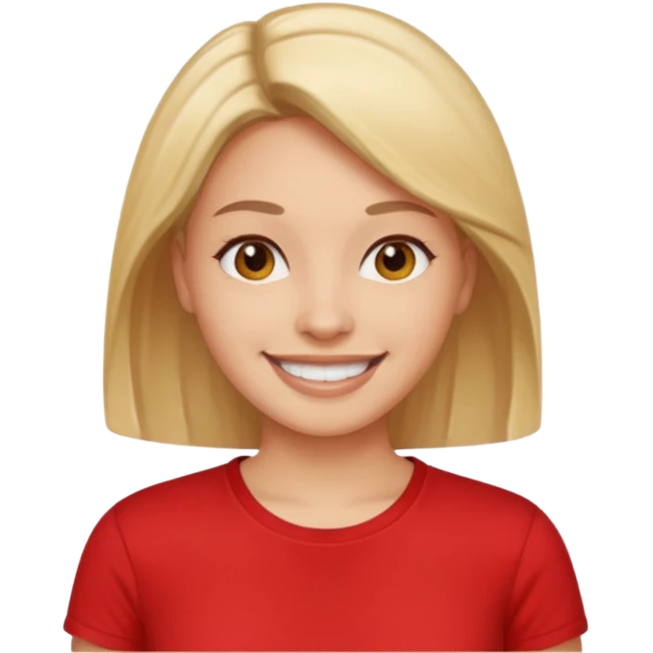 red t-shirt  women  emoji