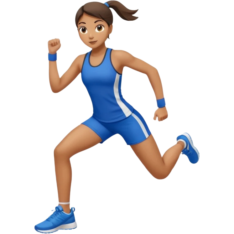 girl on sporty pose emoji