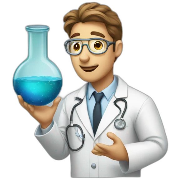 A scientist searching emoji
