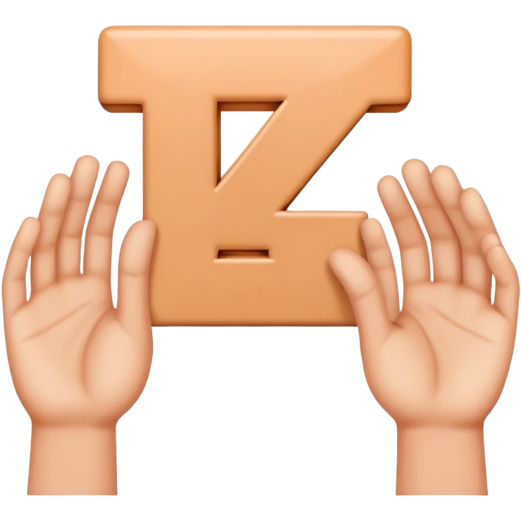 Two hands make Z letter emoji