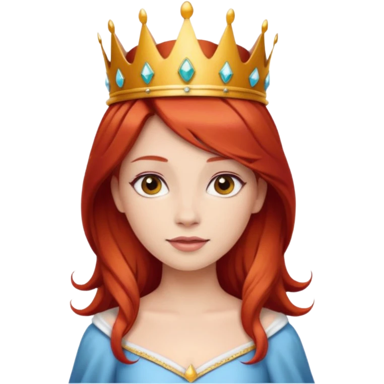 Sexy red hair princess emoji