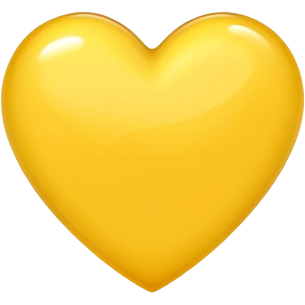 yellow heart with a glossy highlight emoji