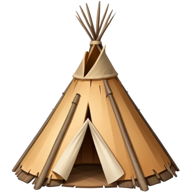 Bark wigwam emoji