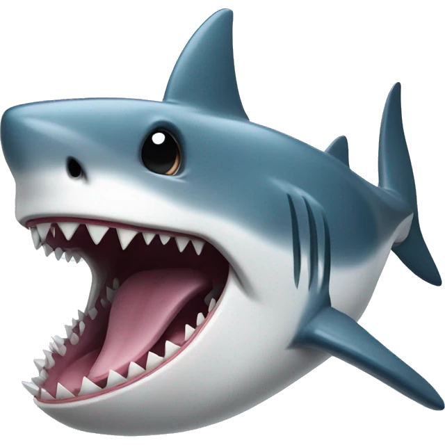 shark with a wet tongue emoji