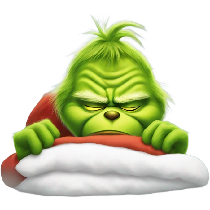 Grinch sleeping emoji
