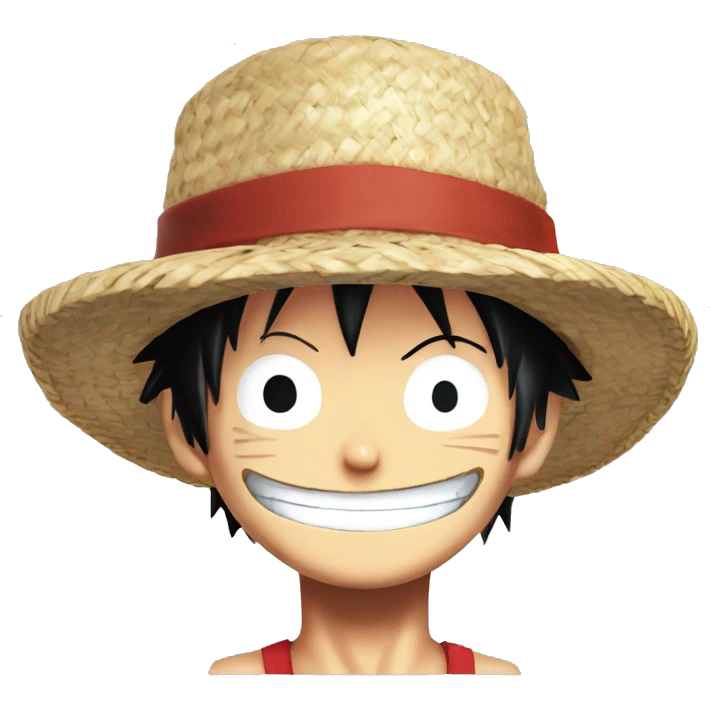 Luffy One Piece Straw Hat emoji