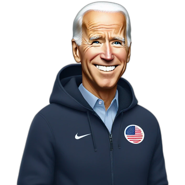 jeo biden with nike tech fleece emoji