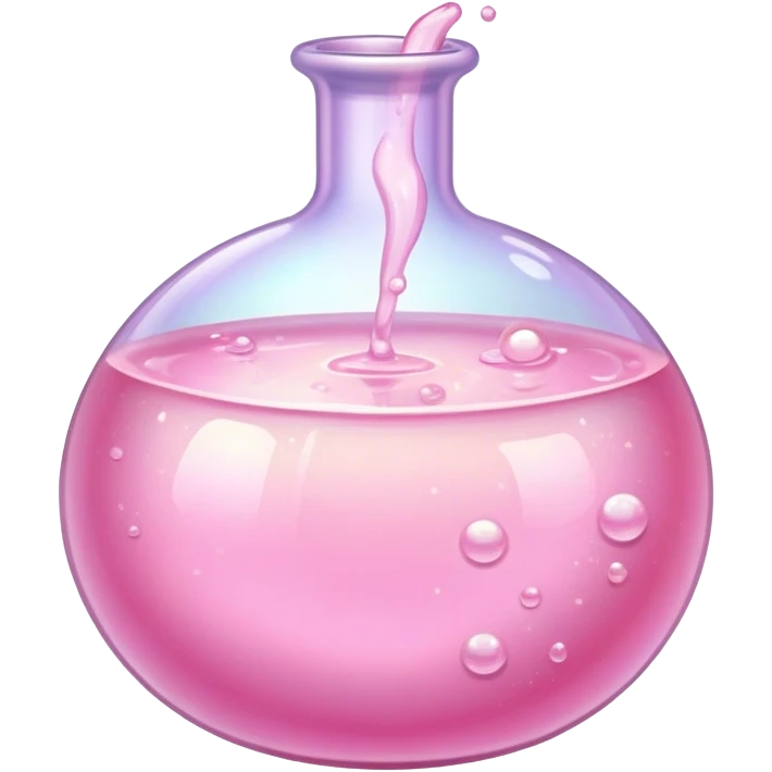 a sparkly pastel pink potion emoji