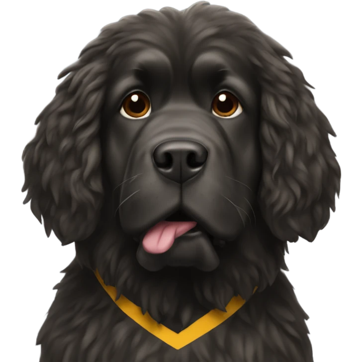 Newfoundland wearing an NFL Chiefs helmet emoji