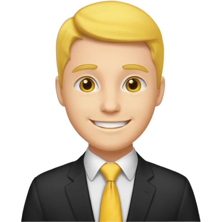 a man with yellow tie  emoji