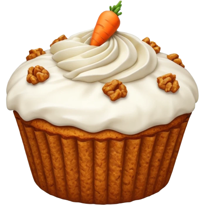 carrot cake muffins with NO green emoji