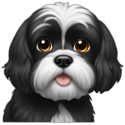 Black shitzu emoji
