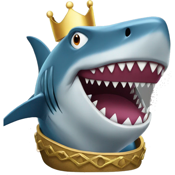 shark as a king emoji