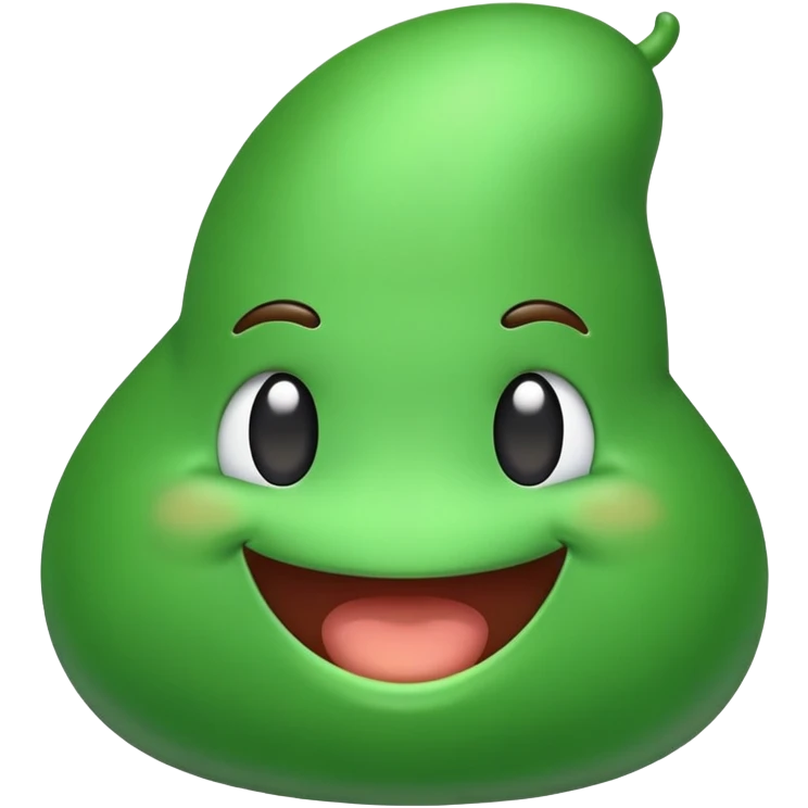 green poop smiling emoji