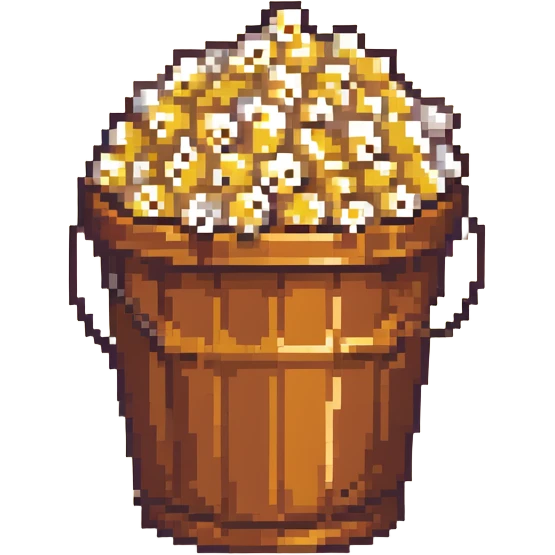 blue and green bucket of popcorn emoji