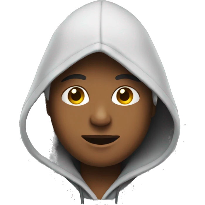 Person wearing a hoodie emoji
