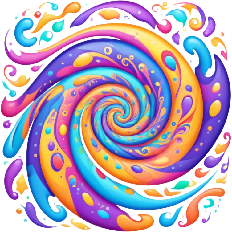 colorful swirling psychedelic pattern emoji