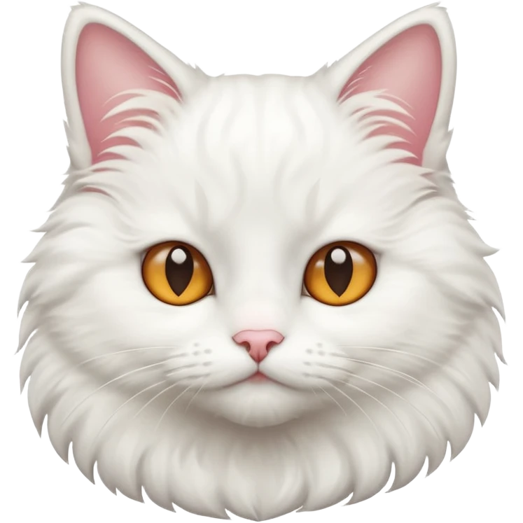 gatito blanco con ojos de enamorado emoji