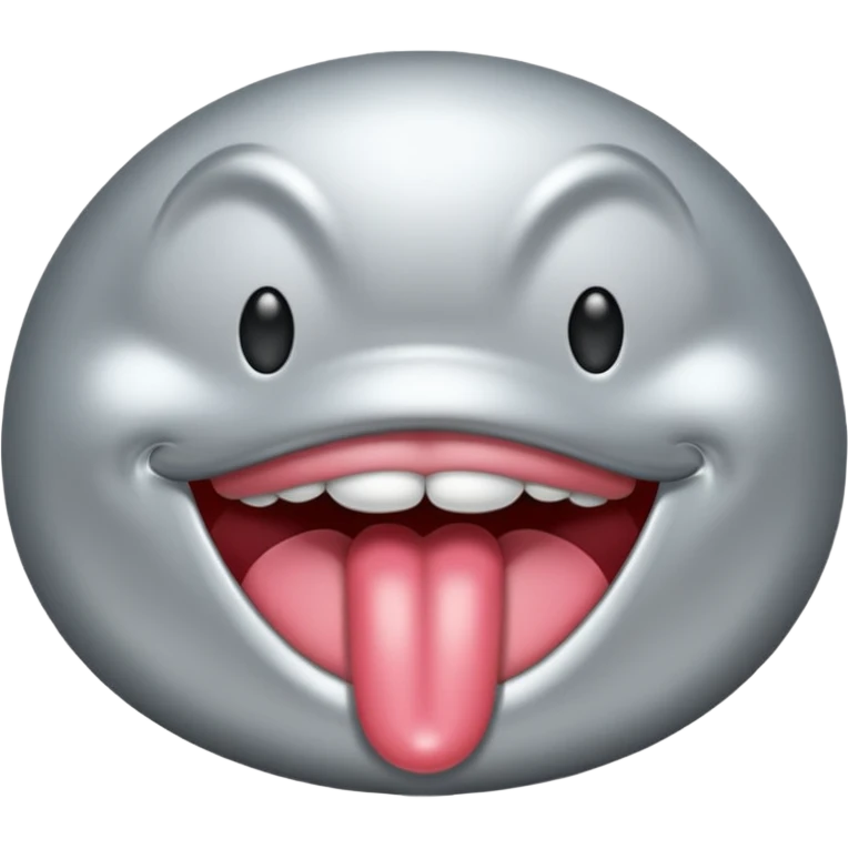 silver tongue emoji