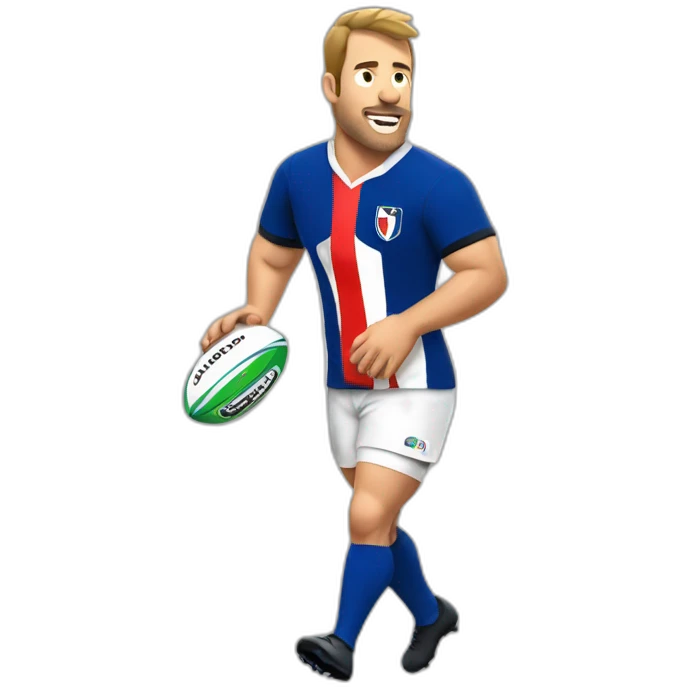 French Rugbyman playing rugby emoji