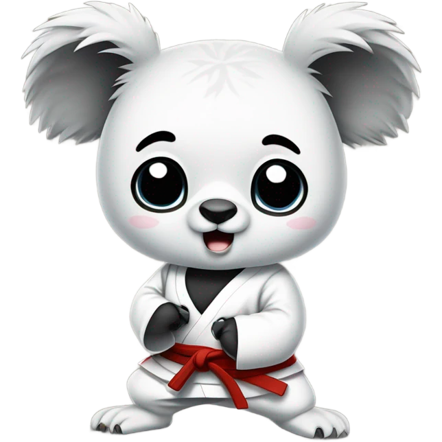 Koala and panda doing karate emoji