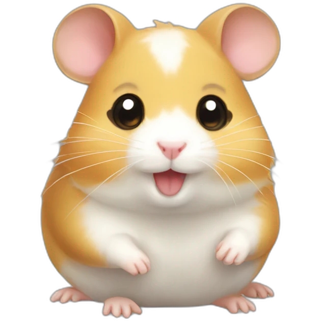Hamster with motchi emoji